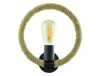 Zdjęcie: Kinkiet Rope Arhur E27 czarny + lina konopna IL MIO