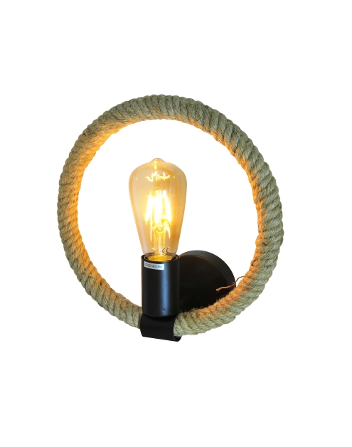 Zdjęcie: Kinkiet Rope Arhur E27 czarny + lina konopna IL MIO