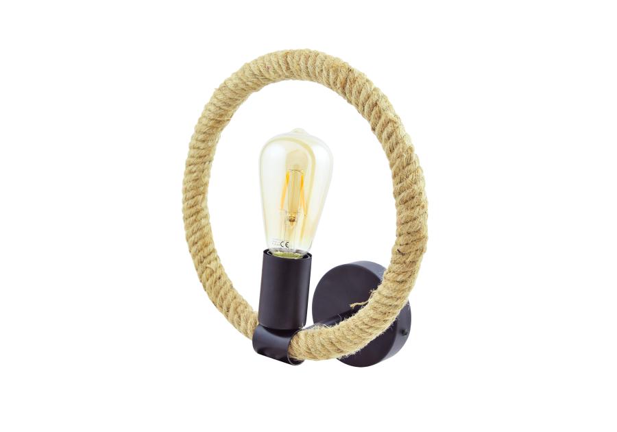Zdjęcie: Kinkiet Rope Arhur E27 czarny + lina konopna IL MIO