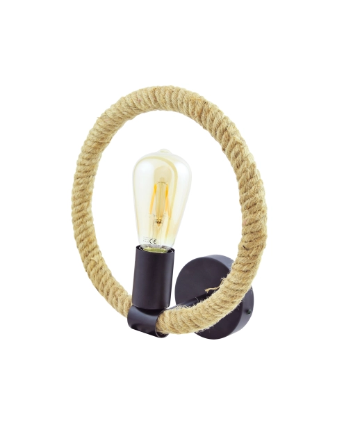 Zdjęcie: Kinkiet Rope Arhur E27 czarny + lina konopna IL MIO