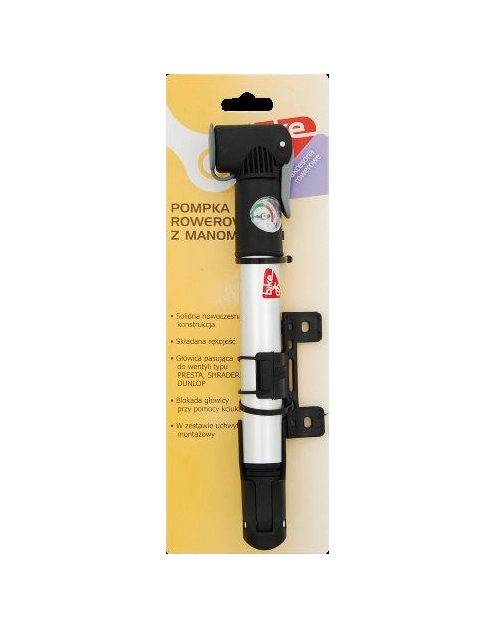Zdjęcie: Pompka 275 mm z manometrem BIKE OK