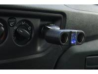 Zdjęcie: Rozgałęźnik gniazda zapalniczki samochodowej na 2 gniazda + gniazdo USB LB0126 LIBOX