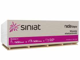 Płyta g-k 6,5x1200x2600 mm Nida Gięta GKB SINIAT