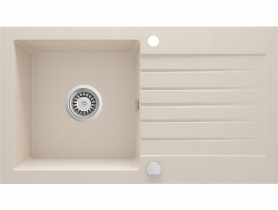 Zlewozmywak Zorba beż granit 1K Z/O 760x440x160, 3,5", space saver DEANTE