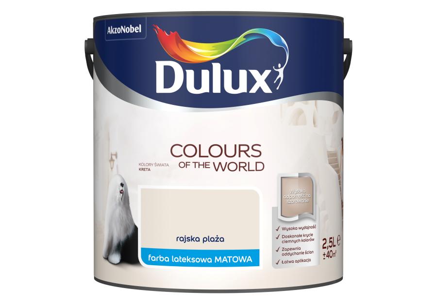 Zdjęcie: Farba do wnętrz Kolory Świata 2,5 L rajska plaża DULUX