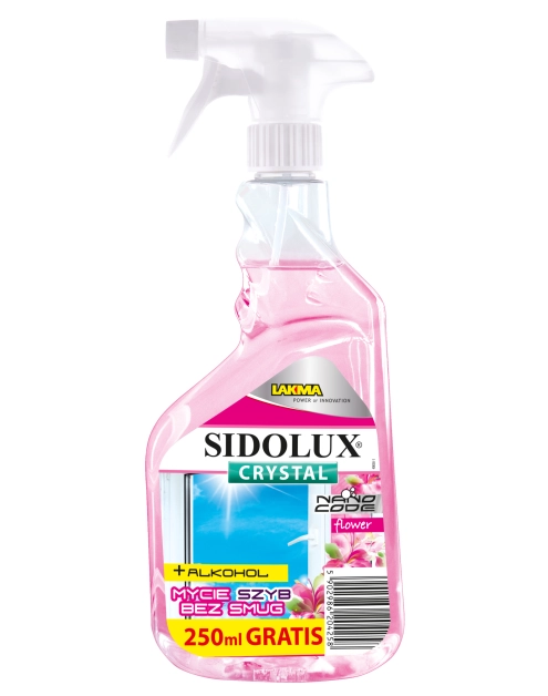 Zdjęcie: Płyn do mycia szyb Flower 500 ml + 250 ml gratis SIDOLUX