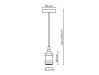 Zdjęcie: Zawiesie z oprawką Nola patyna E27 100 cm kabel czarny IL MIO