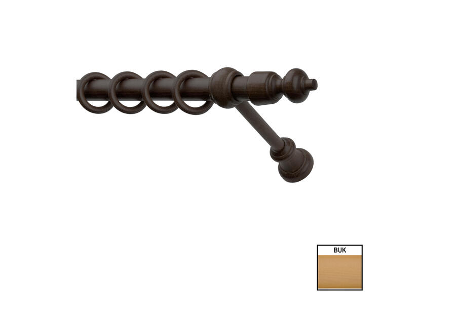 Zdjęcie: Karnisz pojedynczy Hermes 120 cm buk KARWEL