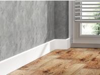 Zdjęcie: Listwa przypodłogowa PVC Status Line 80x15 mm 2,2 m biały RAL9003 lakier półmat CEZAR