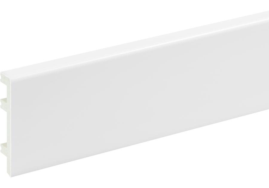 Zdjęcie: Listwa przypodłogowa PVC Status Line 80x15 mm 2,2 m biały RAL9003 lakier półmat CEZAR