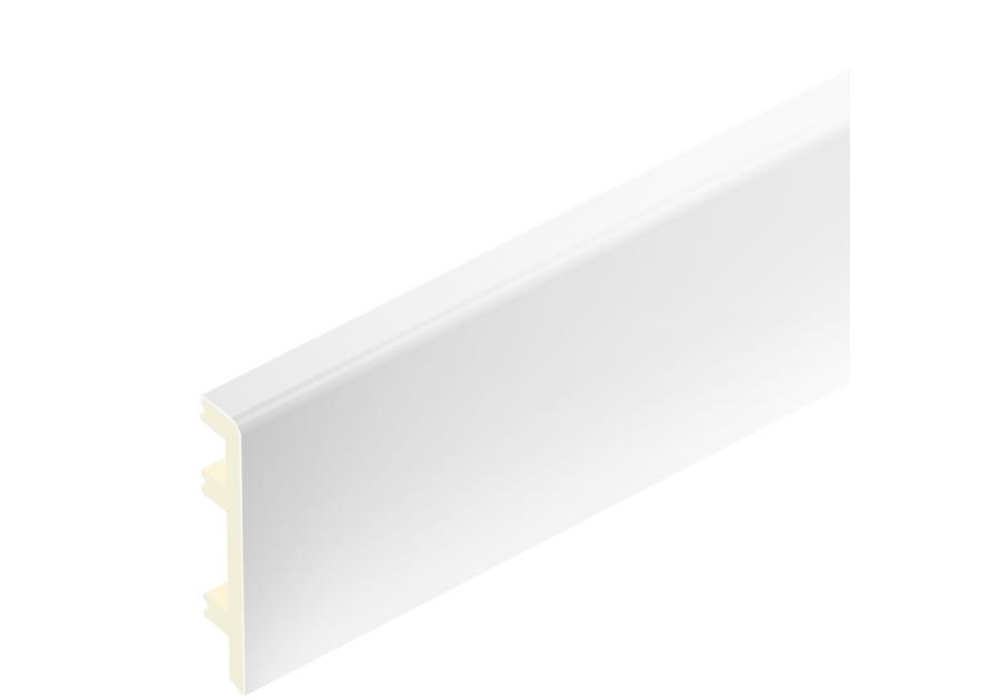Zdjęcie: Listwa przypodłogowa PVC Status Line 80x15 mm 2,2 m biały RAL9003 lakier półmat CEZAR
