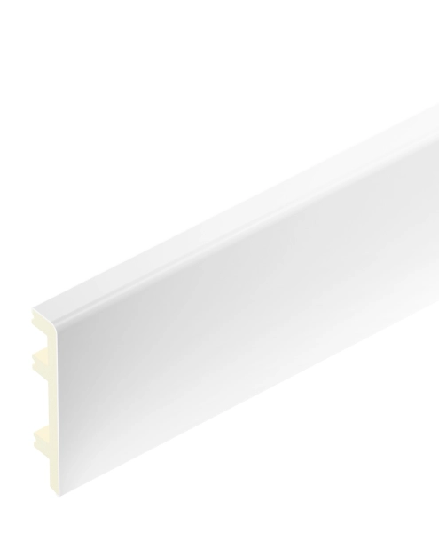 Zdjęcie: Listwa przypodłogowa PVC Status Line 80x15 mm 2,2 m biały RAL9003 lakier półmat CEZAR