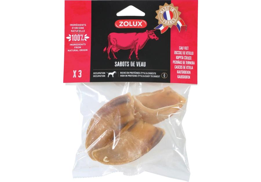 Zdjęcie: Przysmak naturalny dla psa Kopyta cielęce 3 sztuki, 90 g ZOLUX