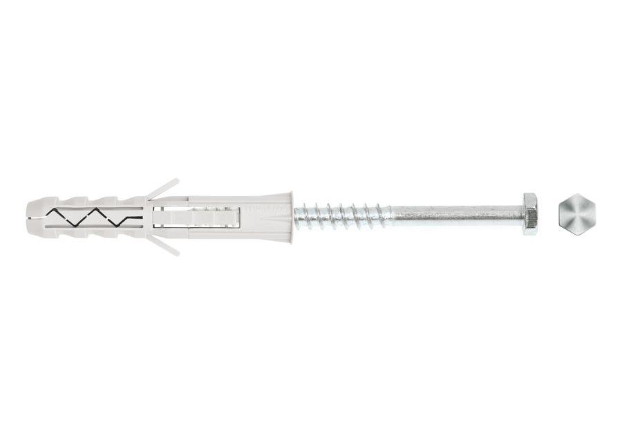 Zdjęcie: Kołek rozporowy z wkrętem do drewna z łbem sześciokątnym Kkx-10x140 mm  -100 szt. WKRĘT-MET