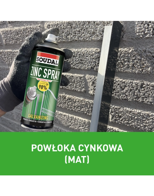 Zdjęcie: Powłoka cynkowa - matowa Zinc Spray 400 ml SOUDAL