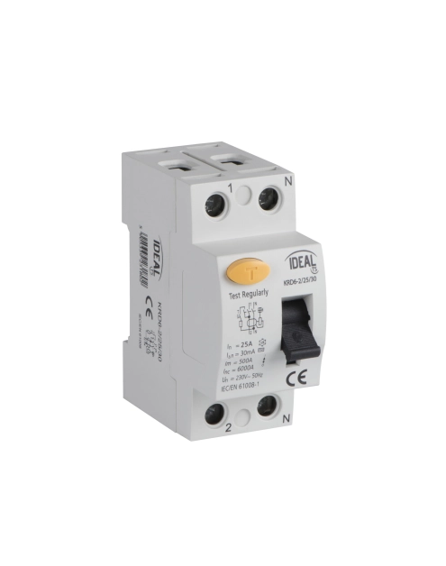 Zdjęcie: Wyłącznik różnicowoprądowy KRD6-2/25/30 ITS