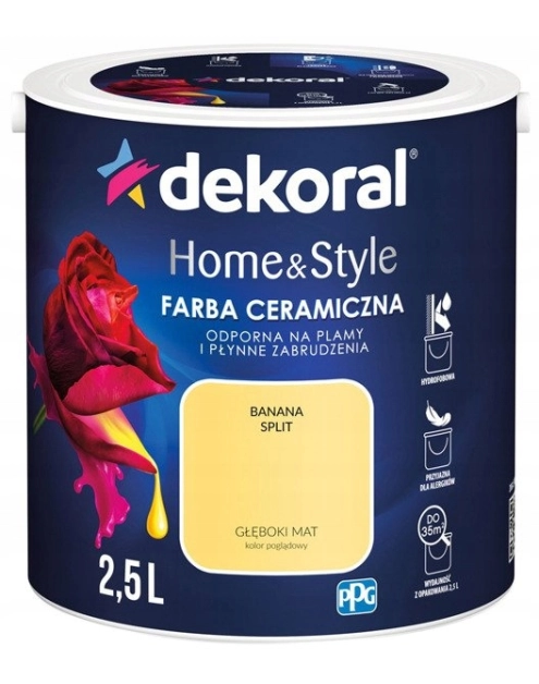 Zdjęcie: Farba ceramiczna Home&Style banana split 2,5 L DEKORAL