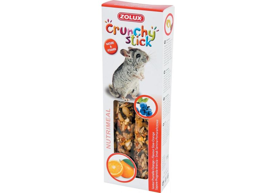 Zdjęcie: Kolba Crunchy Stick szynszyla tarnina pomarańcza 115 g ZOLUX