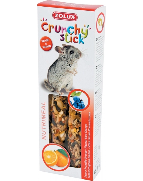 Zdjęcie: Kolba Crunchy Stick szynszyla tarnina pomarańcza 115 g ZOLUX