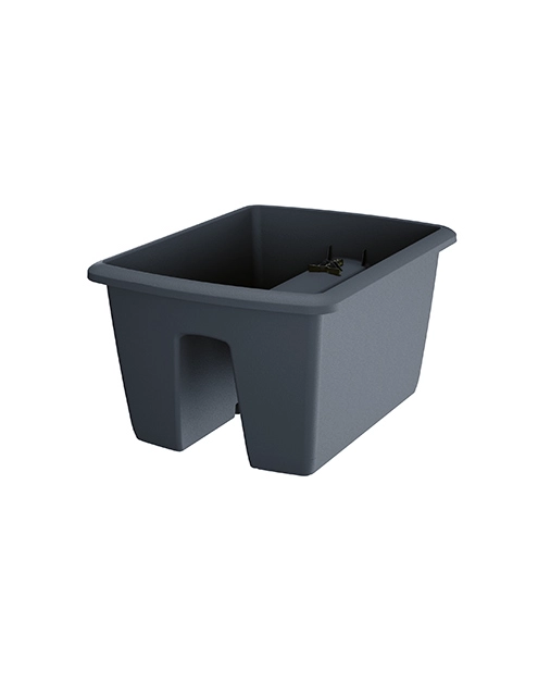 Zdjęcie: Doniczka Respana Railing antracytowy 40 cm PROSPERPLAST