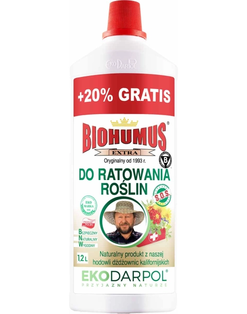 Zdjęcie: Nawóz Biohumus Extra SOS do ratowania roślin 1 L + 20% gratis EKODARPOL