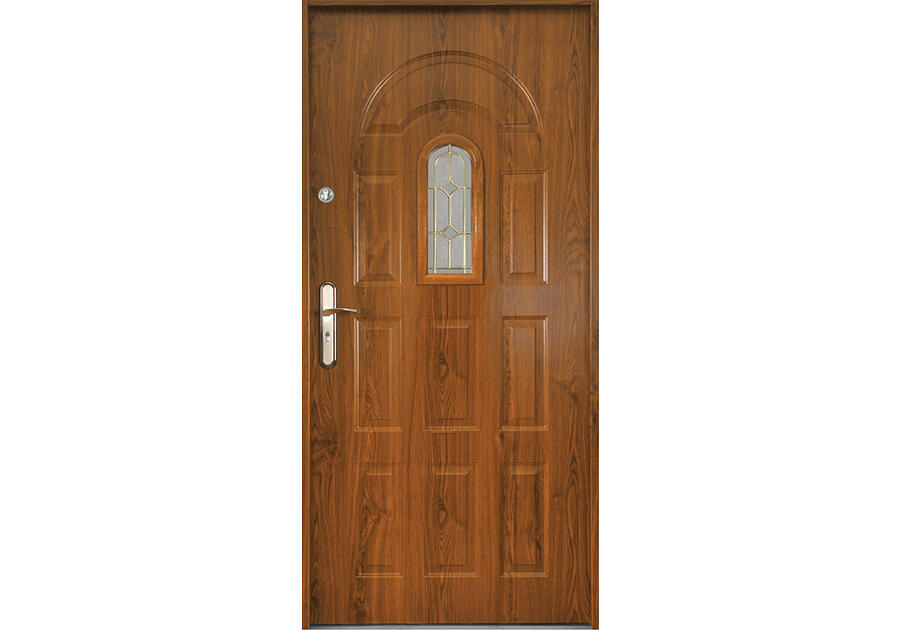 Zdjęcie: Drzwi zewnętrzne Aruba  90 cm prawe złoty dąb S-DOOR