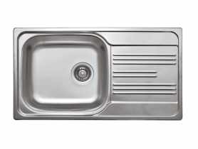 Zlewozmywak Xylo satyna 1K Z/O 780x435x160, 3,5" + osprzęt DEANTE