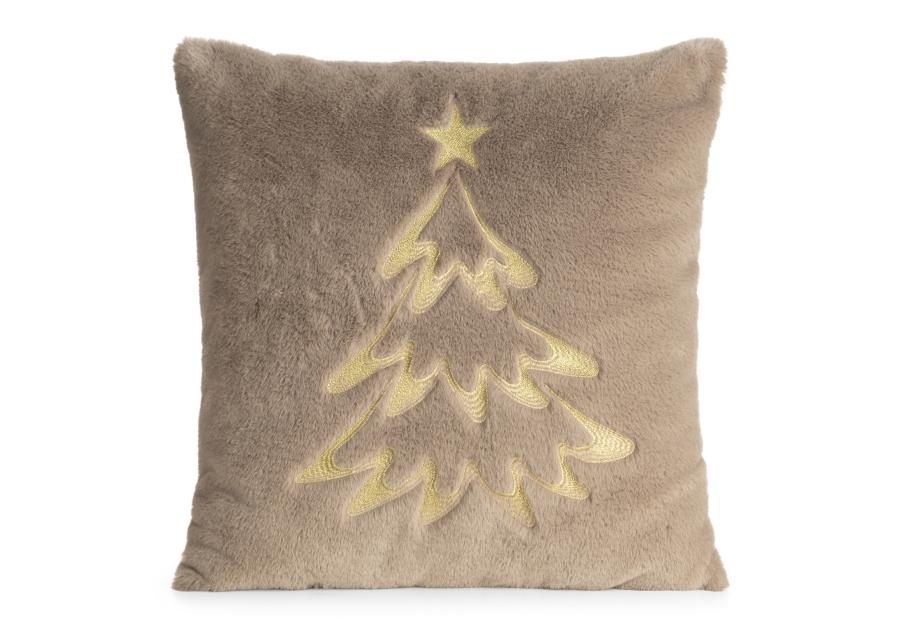 Zdjęcie: Poduszka dekoracyjna świąteczna 45x45 cm brązowo-złota EUROFIRANY