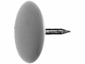 Pinezki kreślarskie białe 9 mm, 50 sztuk HSI