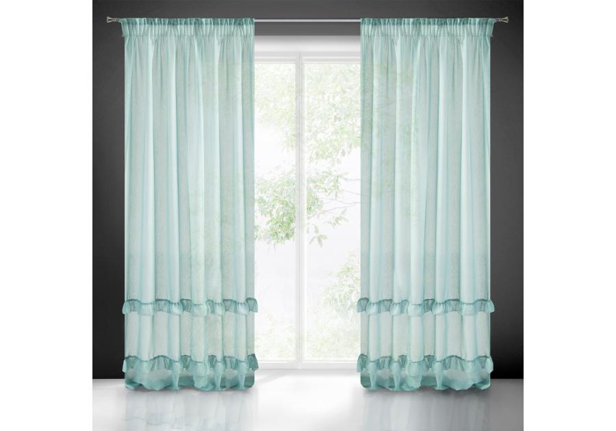 Zdjęcie: Firana gotowa Lorena na taśmie 140x270 cm miętowy EUROFIRANY
