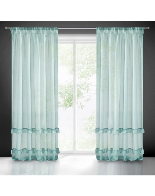 Zdjęcie: Firana gotowa Lorena na taśmie 140x270 cm miętowy EUROFIRANY