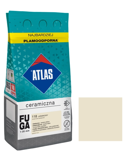 Zdjęcie: Fuga ceramiczna 118 jaśminowy, alubag, 5 kg ATLAS