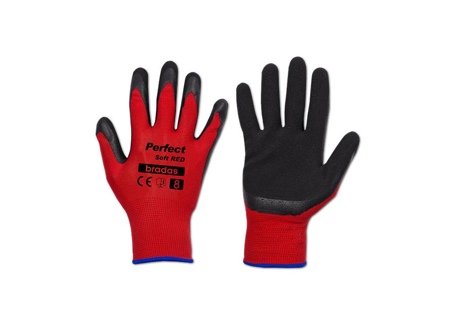 Zdjęcie: Rękawice ochronne Perfect Soft Red lateks, rozmiar 9 BRADAS