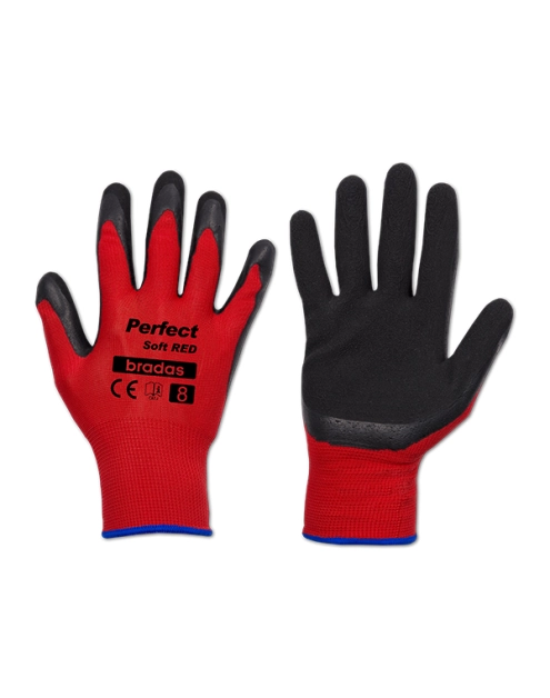 Zdjęcie: Rękawice ochronne Perfect Soft Red lateks, rozmiar 9 BRADAS
