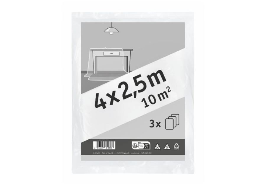 Zdjęcie: Folia malarska HDPE 4  m 4 x 2,5 m 3 sztuki CIRET