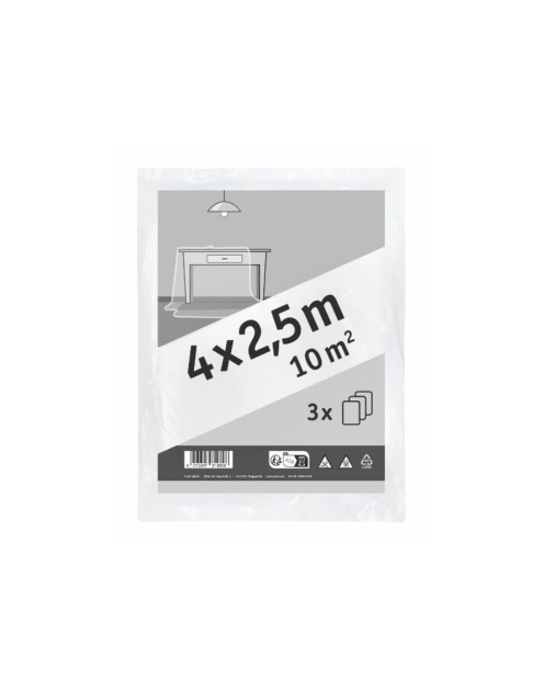 Zdjęcie: Folia malarska HDPE 4  m 4 x 2,5 m 3 sztuki CIRET