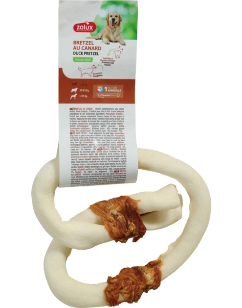 Zdjęcie: Gryzak dla psa precel z kaczką 12 cm ZOLUX