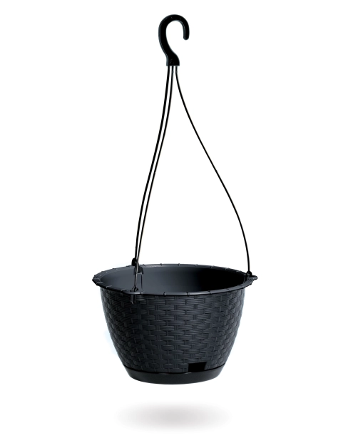Zdjęcie: Doniczka wisząca Ratolla Round antracyt 24 cm PROSPERPLAST