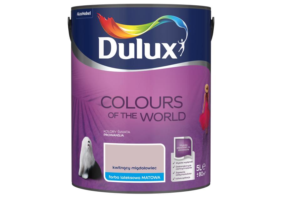 Zdjęcie: Farba do wnętrz Kolory Świata 5 L kwitnący migdałowiec DULUX