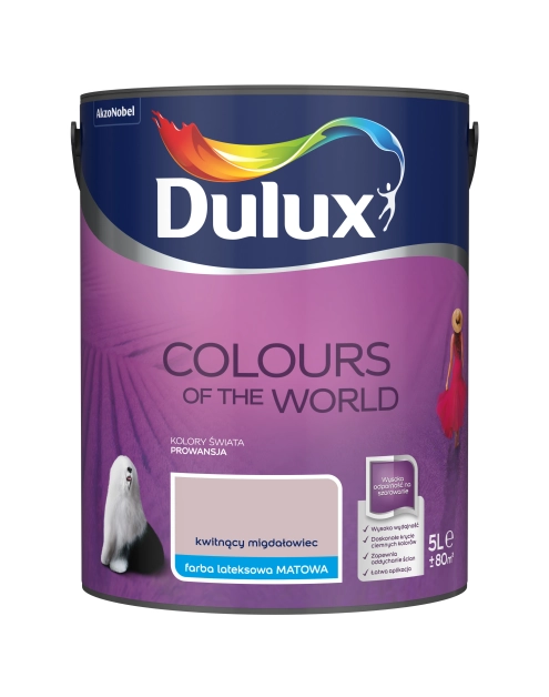Zdjęcie: Farba do wnętrz Kolory Świata 5 L kwitnący migdałowiec DULUX