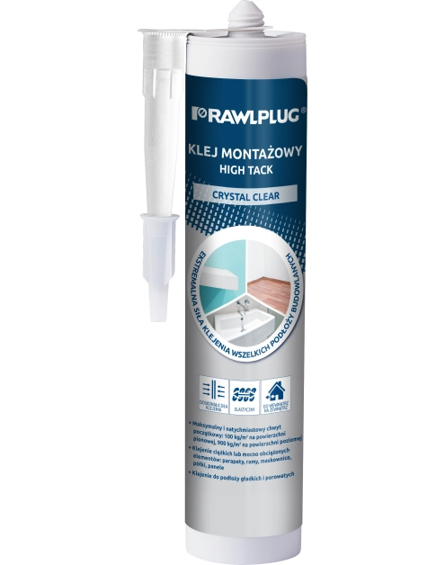 Zdjęcie: Klej uszczelniacz hybrydowy z szybkim chwytem początkowym R-SL-FIX-HIGH bezbarwny 290 ml RAWLPLUG