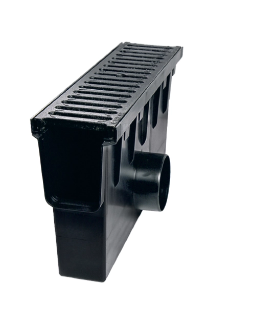 Zdjęcie: Odwodnienie liniowe studzienka zbiorcza krata żeliwna B 125, 500x131x280 mm ZMM MAXPOL