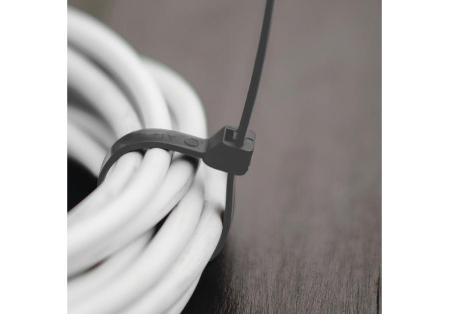 Zdjęcie: Taśma kablowa 2,5 x 100 mm Grey 100 sztuk - karta BRADAS