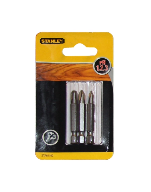 Zdjęcie: Końcówki wkrętarskie Philips kompet PH1,2,3/50 3 szt. STANLEY
