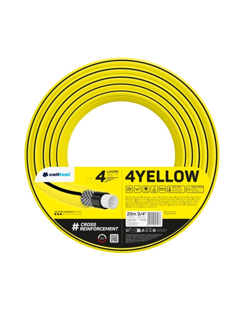 Zdjęcie: Wąż ogrodowy 4Yellow 3/4 - 20 m CELLFAST
