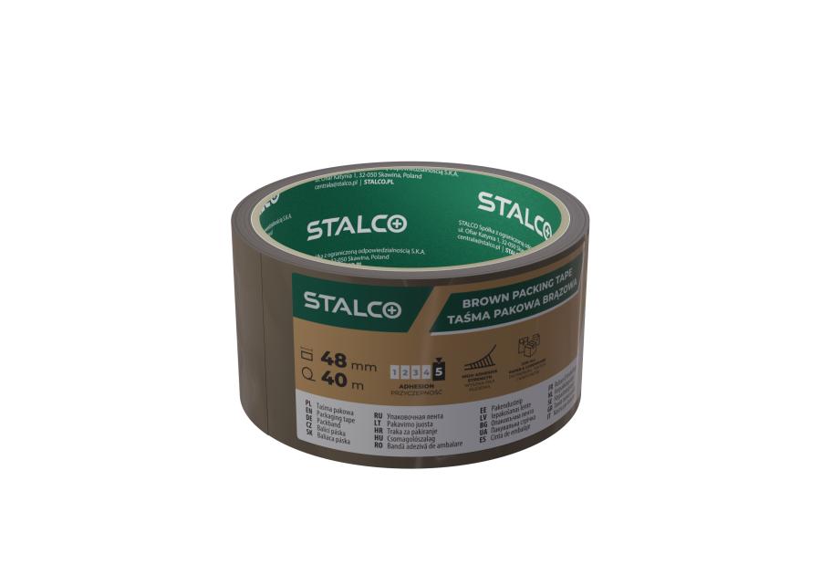 Zdjęcie: Taśma pakowa brązowa 48 mm x 40 m STALCO