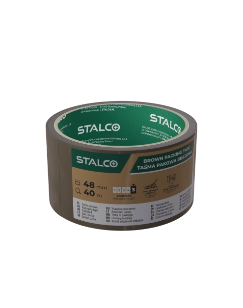 Zdjęcie: Taśma pakowa brązowa 48 mm x 40 m STALCO