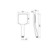 Zdjęcie: Słuchawka natryskowa Sort czarna INVENA