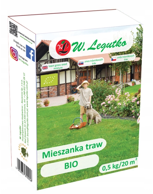 Zdjęcie: Mieszanka traw Bio 0,5 kg W.LEGUTKO