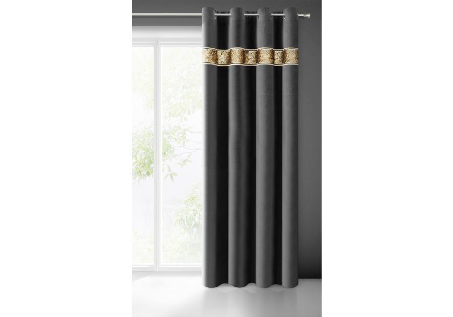 Zdjęcie: Zasłona gotowa Bueno 140 x 250 cm czarny EUROFIRANY